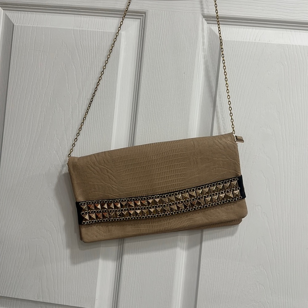 Gold beige women purse